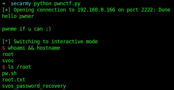 Result of executing the exploit.