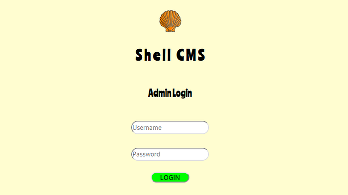 A login page.